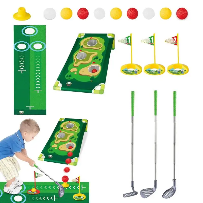 Adjustable Golf Toy Set Adjustable Kids Golf Club Golf Toy Retractable Sports Toy Fun Golf Games With Practice Hole For Girls &