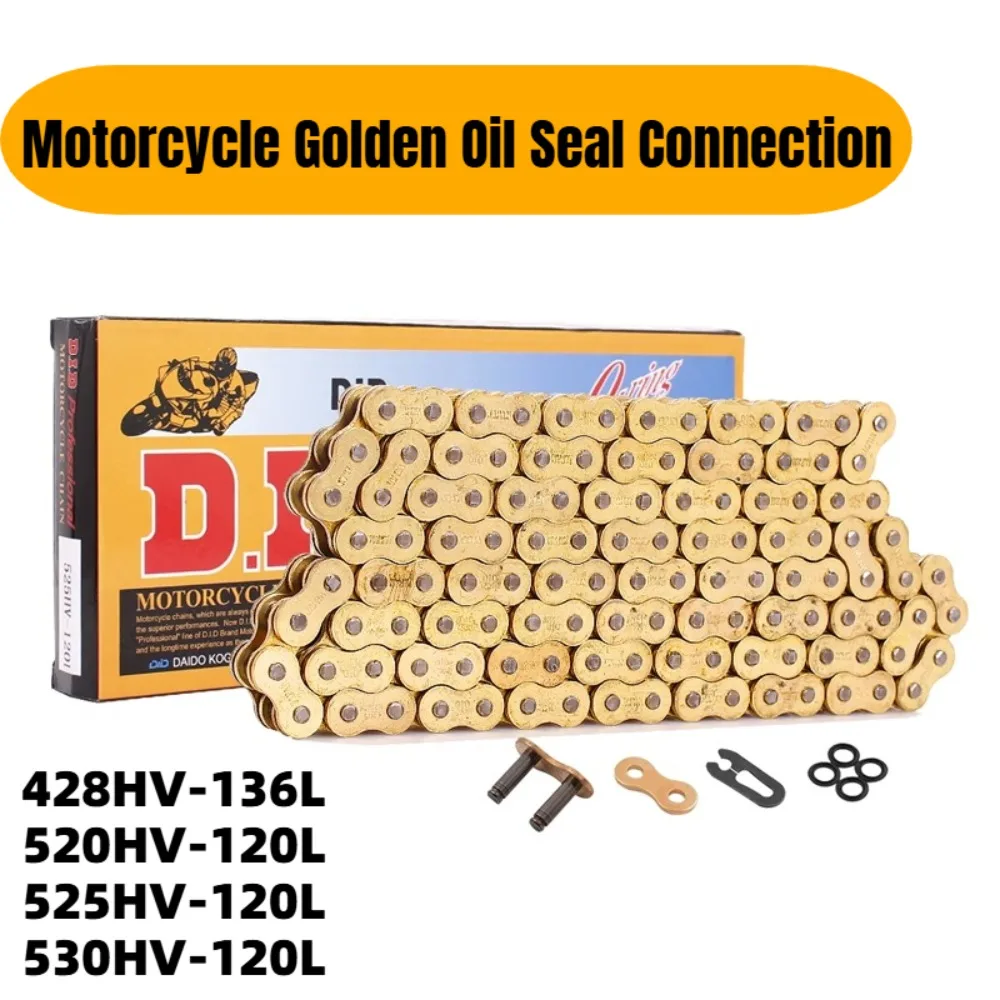 Motorcycle Chain Oil Seal Chain DID O-Ring 428 DID Chain 136 Link 520 525 530 Chains 120 Links for Yamaha Suzuki Dirt Bike ATV