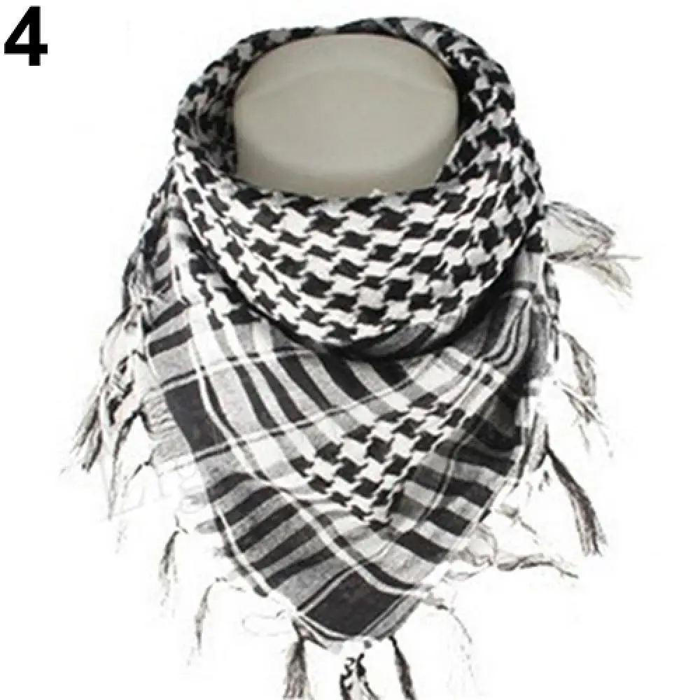 100cm Cotton Plaid Scarves Camping Hiking Scarf Windproof Army Military Cycling Scarf Muslim Hijab Fashion Autumn Spring Scarf