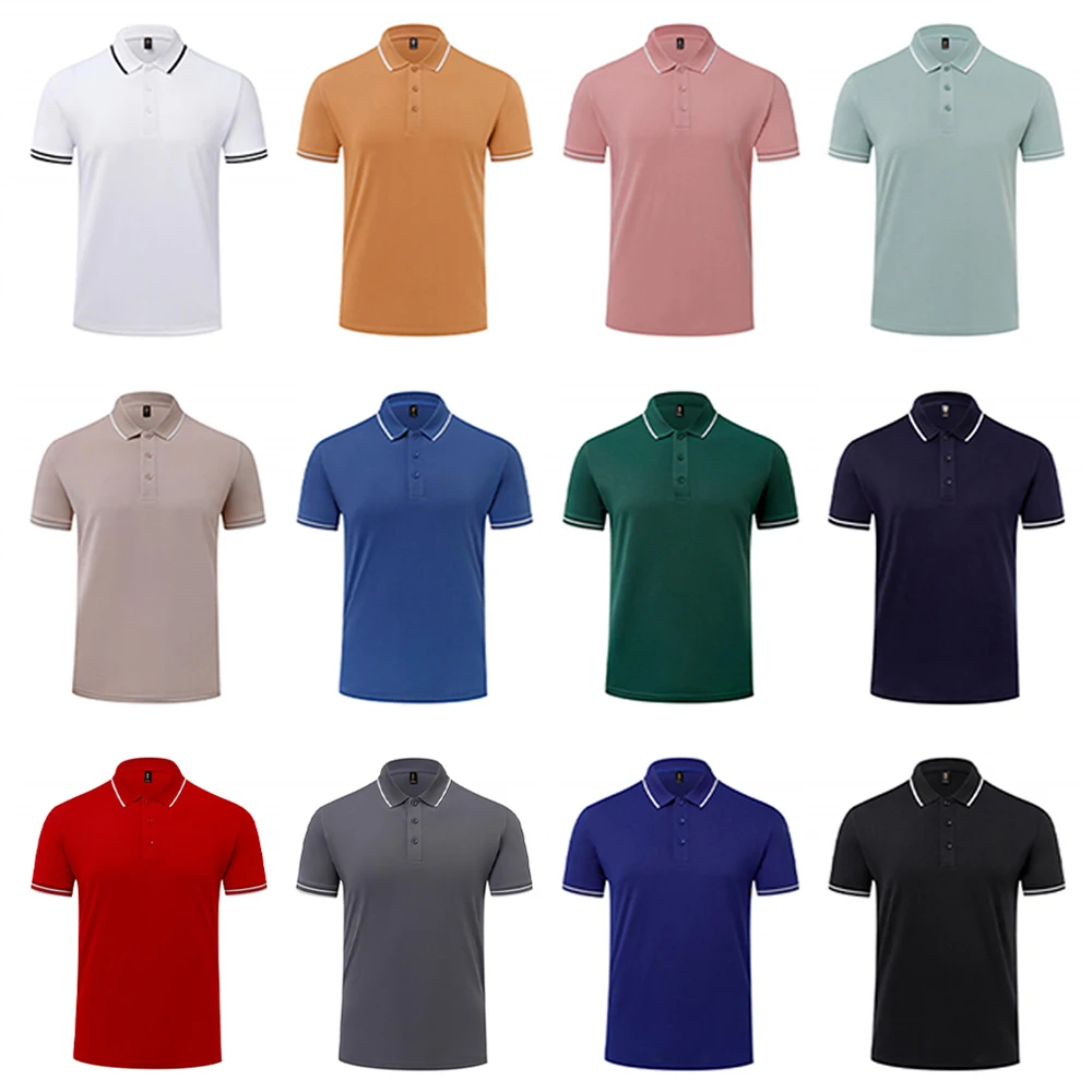 High Quality Business Collar T Shirt Men Fashion Classic Casual T-shirt Breathable Polo T Shirt For Men Camisas Polos De Hombres