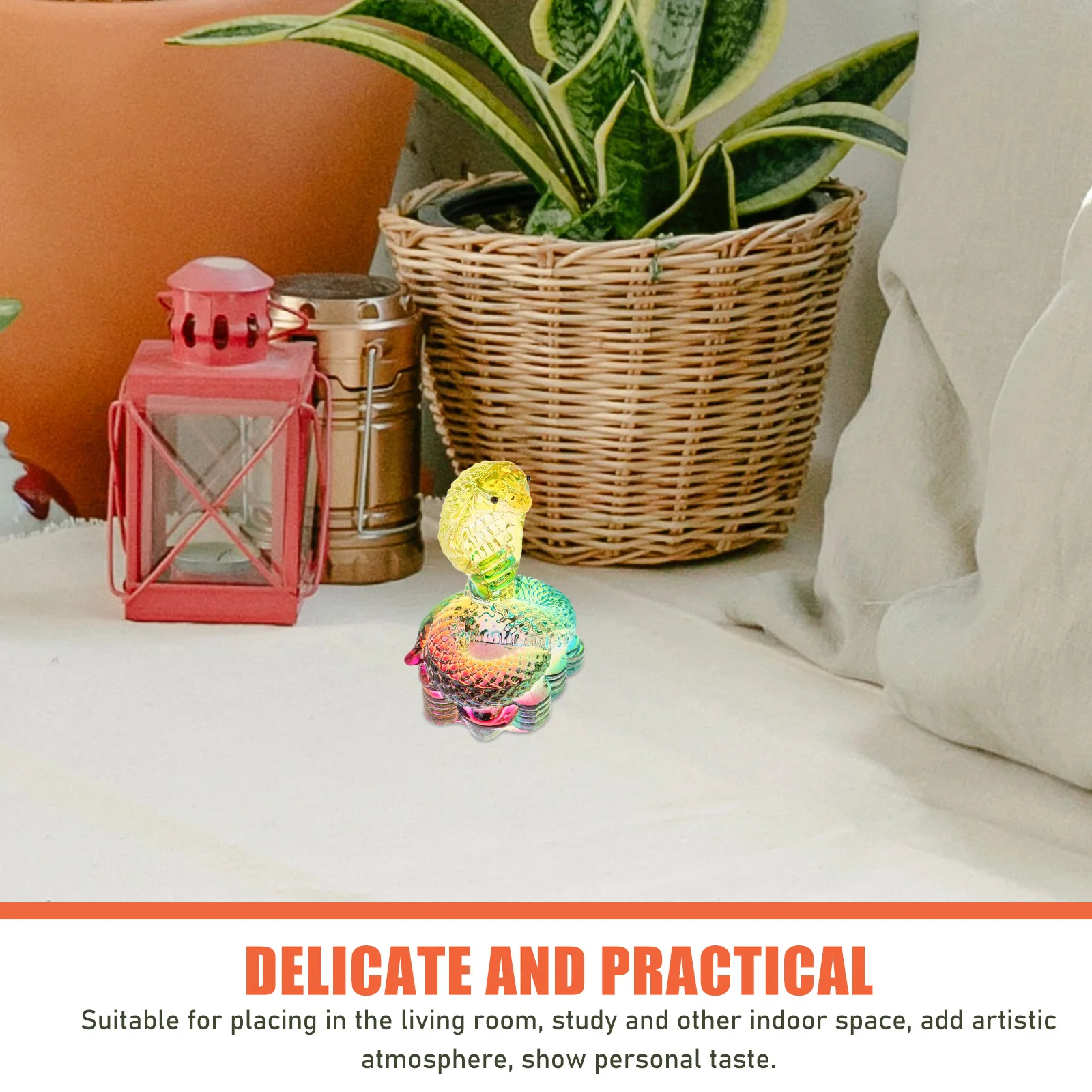 

Crystal Snake Statue Delicate Home Decor Animal Sculpture Desk Shelf Ornament Gift Crystal Decoration Craft