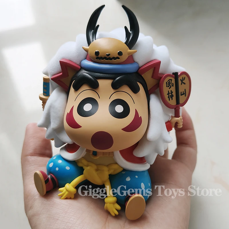 Crayon Shin-Chan 10cm Action Figure Limited Edition Wind Forest Volcano Hand Do Pvc Tabletop Decoration Children Christmas Toy