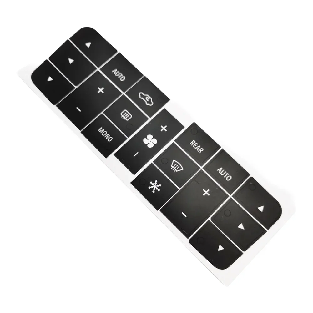 Dashboard Button Fix HVAC Button Repair White Lettering Design Sunlight Resistant Film Black For Worn Button Repair