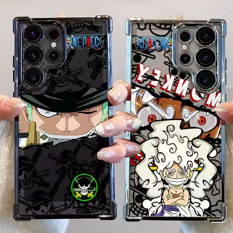 Phone Case for Samsung Galaxy S23 S20 FE S22 Ultra s24ultra S25 Ultra S24 S25 Plus S21FE s24fe Clear Cover Anime Ones Pieces