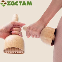 1Pcs Wooden Therapy Cup with Roller, Body Sculpting Tool, Maderotherapy, Anti-Cellulite, Lymphatic Drainage, Muscle Pain Relief