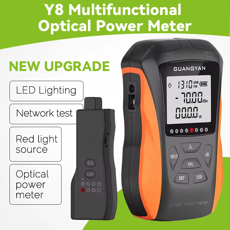FTTH Tool Fiber Optic OPM Optical Power Meter Visual Fault Locator VFL 5/15KM RJ45 Tester Cable Tracker Mini Red Fiber Pen