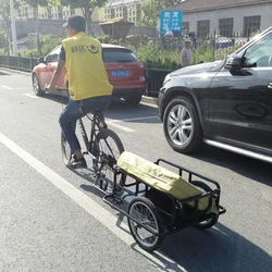 Bicycle Trailer Trailer Rear-mounted Outdoor Travel Riding Load Drag Bucket Pet Small Trailer Pull Cargo Luggage Cart