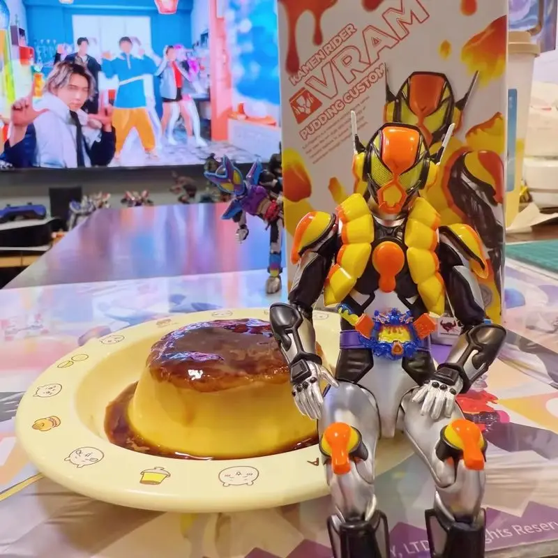 Bandai Kamen Rider Shf Gavv Pudding Vram  Custom Original Action Figure Animation Assembly Model Toy Decoration Collection Gifts