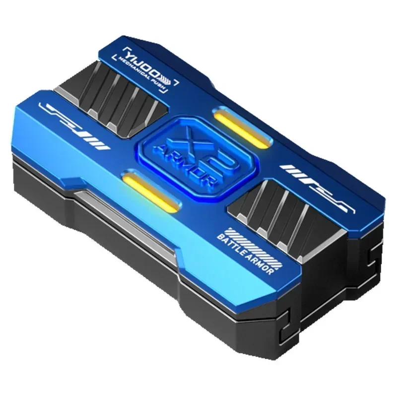 Mechanical Slider Fidget Magnetic Push Card EDC Metal Pushing Plate Haptic Coin Sensory Stress Relief Toy Relieve Anxiety