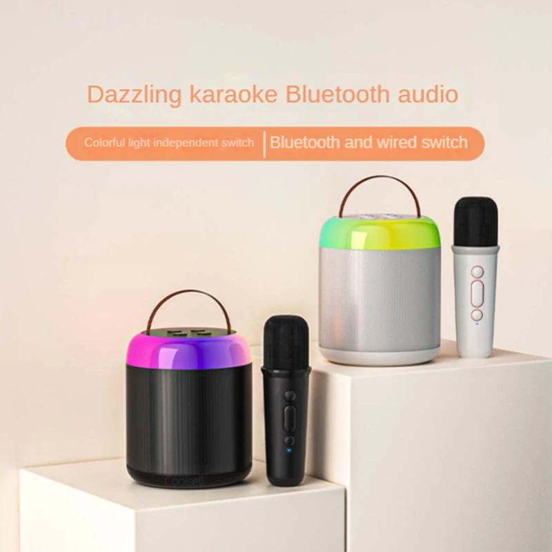 Microphone Bluetooth Speaker National Singing Home KTV Portable Outdoor Audio