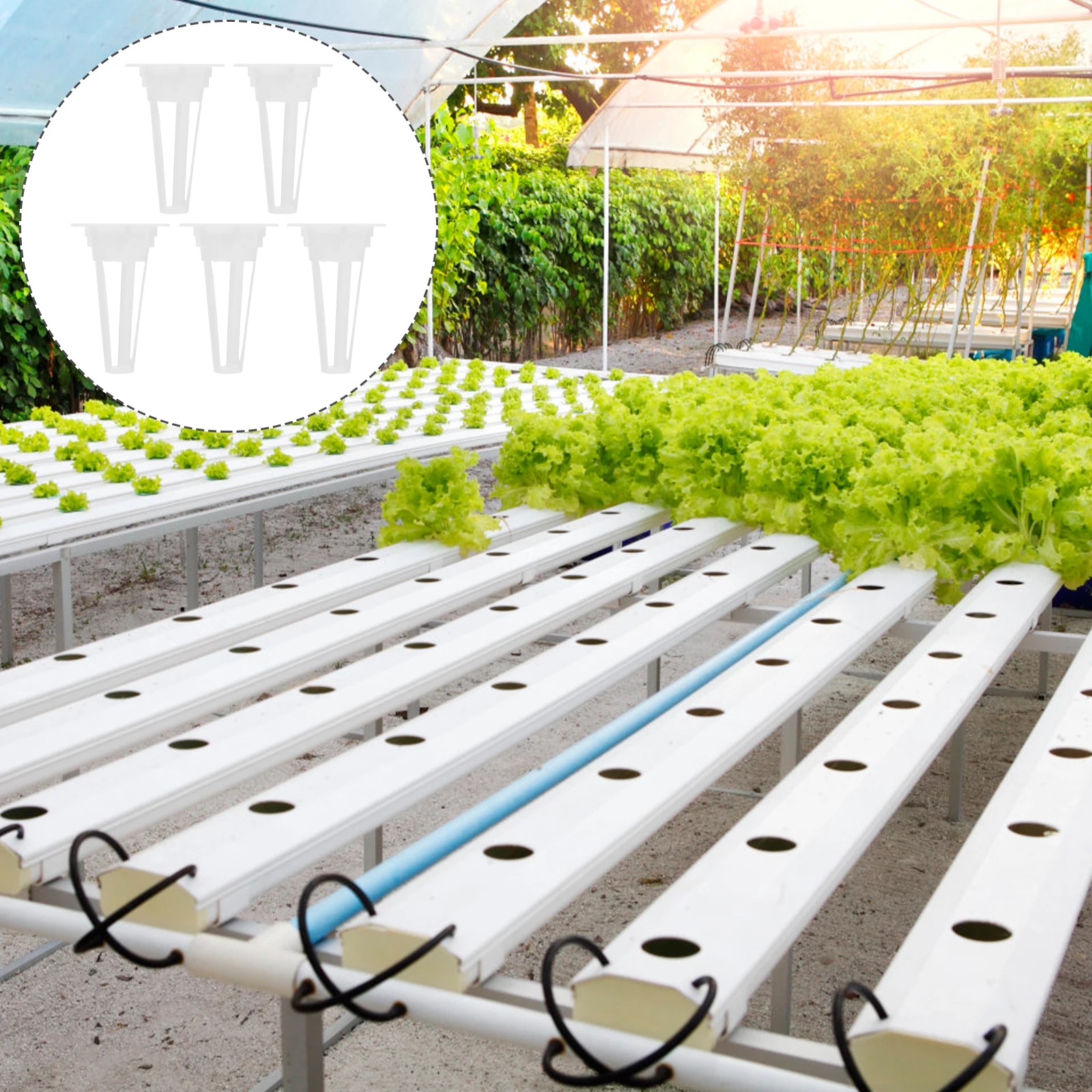 

50pcs Hydroponic Reusable Durable Plastic Drainage For Indoor Outdoor Plant Nursery Cups Plants Soilless Planting