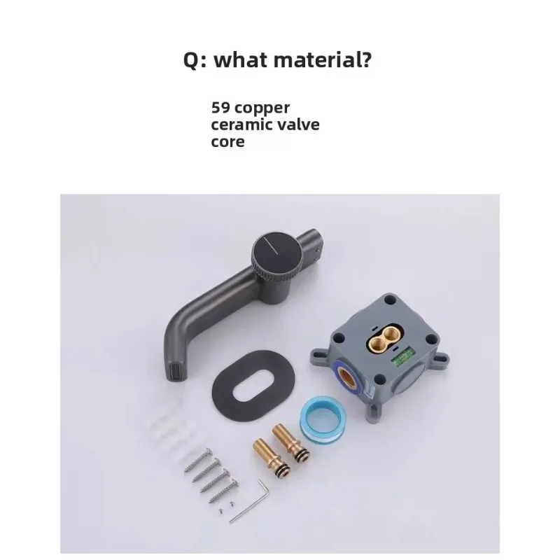 

Single hot and cold concealed basin faucet wash basin embedded all-copper basin on the table and under the table hotel apartment