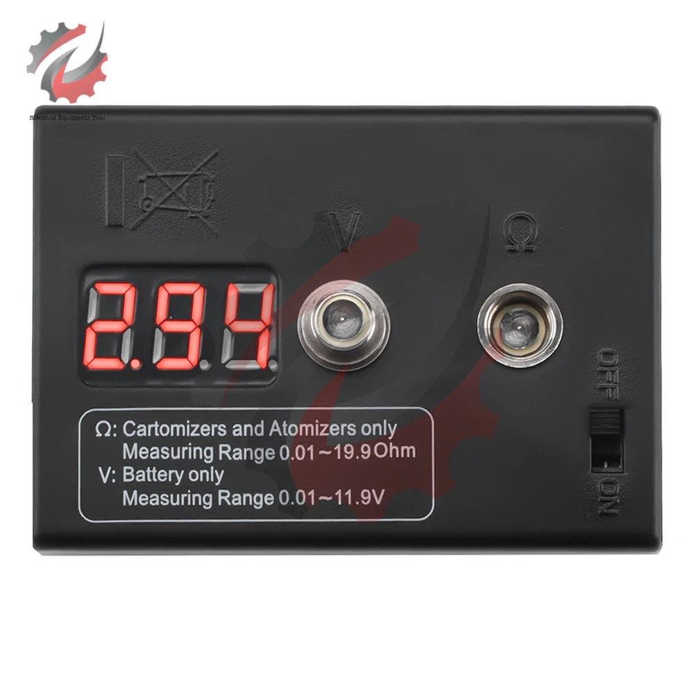 LED Digital Resistance Tester High Precision Coil Ohmmeter 0.01-19.9Ω Resistance Meter For EGO 510 808D M7 M8 Screw