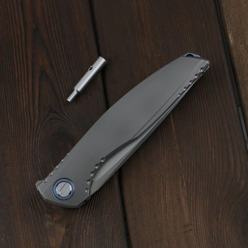 Imagem -05 - Green Plum Lee Folding Knife Ferramenta Edc Tc4 Titânio 3d Handle Frutas Camping ao ar Livre M390 Lâmina