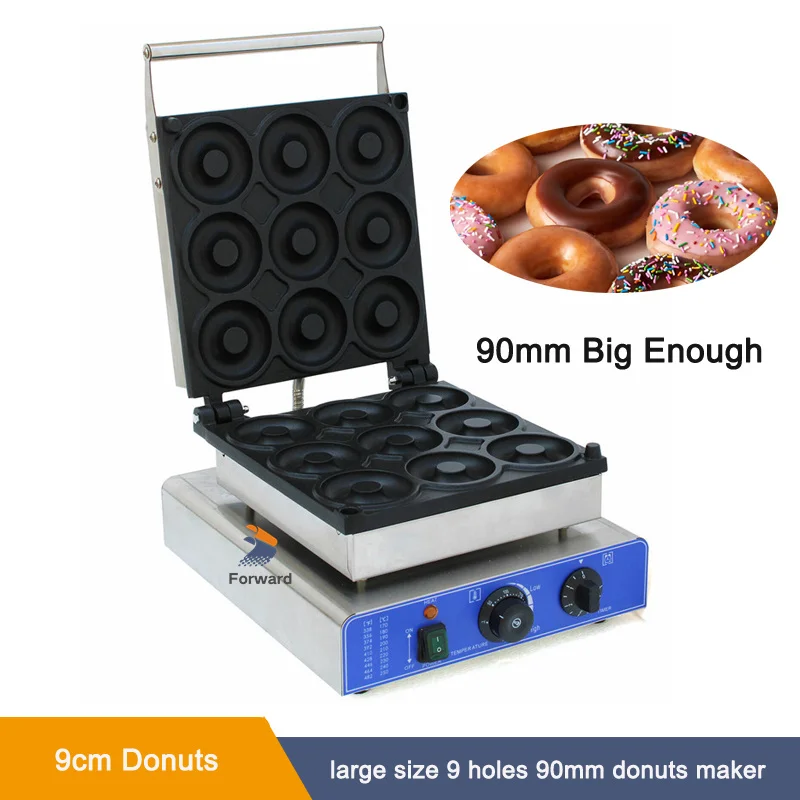 220V Home Used Baking Machine Electric Automatic Doughnut Breakfast Round Bread Make Donuts Machine 2000W 5mins Fast Heating