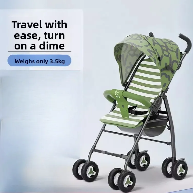 عربات أطفال خفيفة الوزن وعربة أطفال قابلة للطي للأولاد والبنات مع غطاء نوم كبير عربة أطفال فائقة الحاملة للجلوس