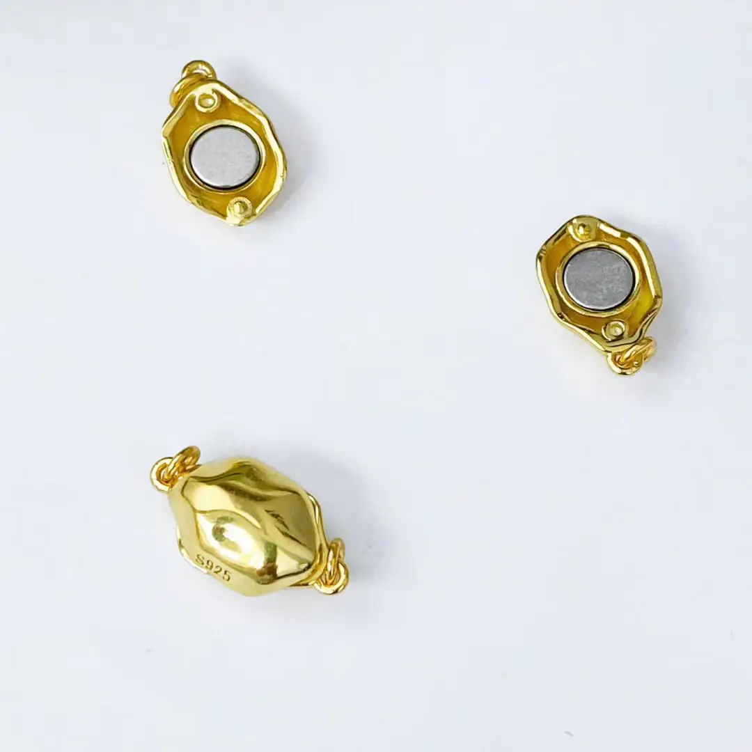 Wholesale DIY Magnetic S925 Sterling Silver Pendant Necklace Bracelet Clasp Hook Accessories for 5-12mm Pearls 5pcs/lot