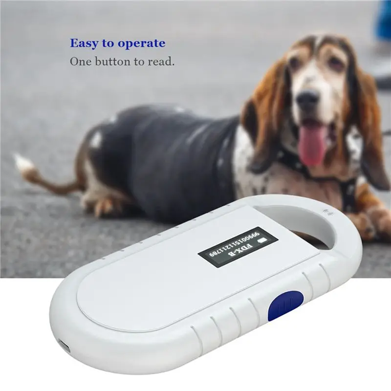 3X RFID Reader Pet Microchip Scanner Handheld Animal Chip Reader RFID Reader Supports For ISO 11784/11785, FDX-B-Y41A