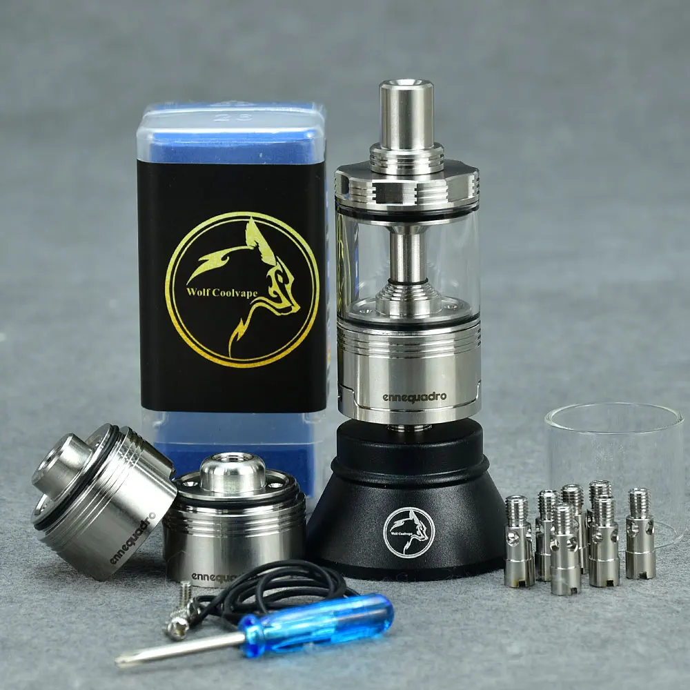 Wolfcoolvape Moka mtl RTA Rebuildable Tank Atomizer 7 Air Pins 3 Chambers 316SS 4.5ml 22mm Single Coil RTA vape TANK