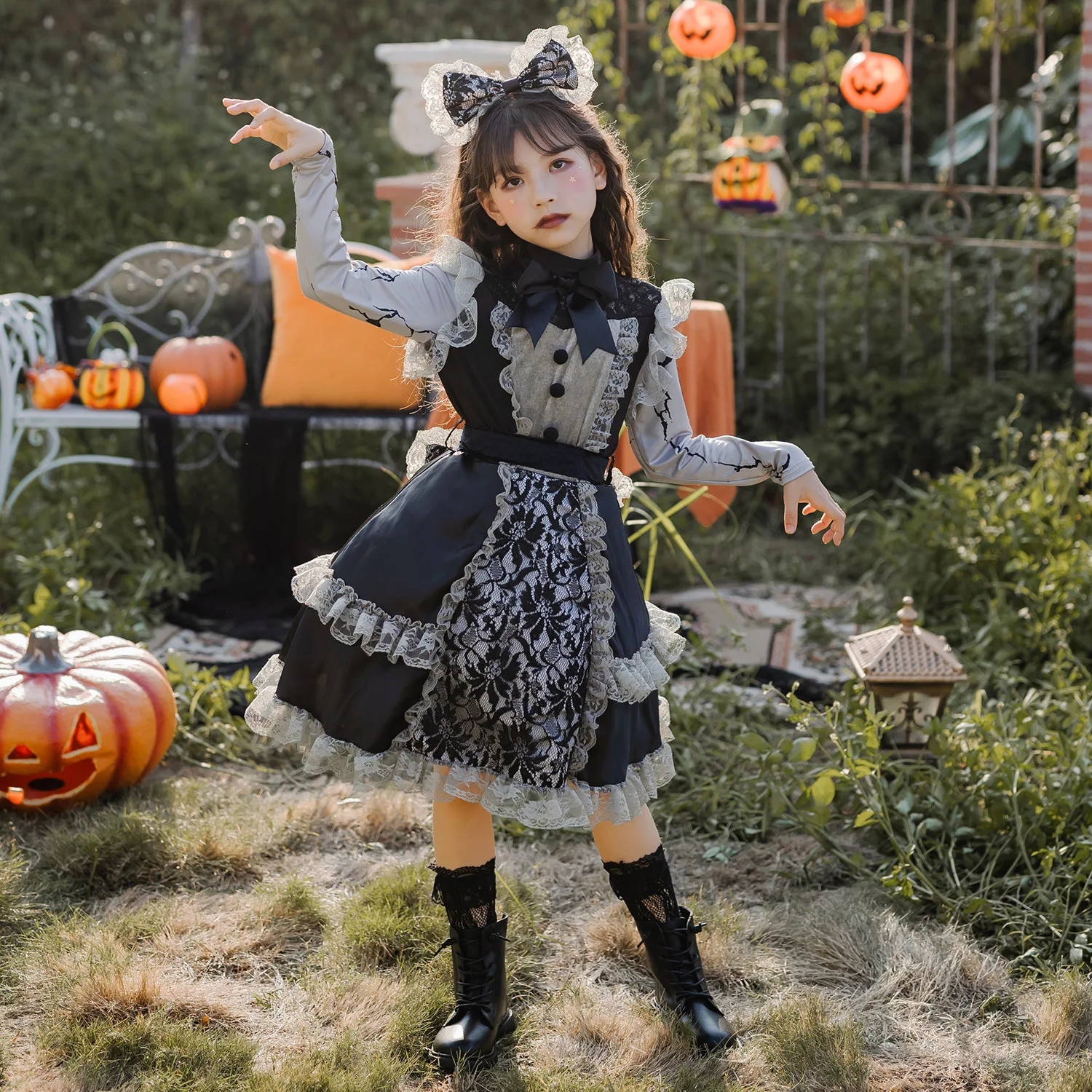Children's costumes cosplay vampire dress dark series witch witch costume girls lolita