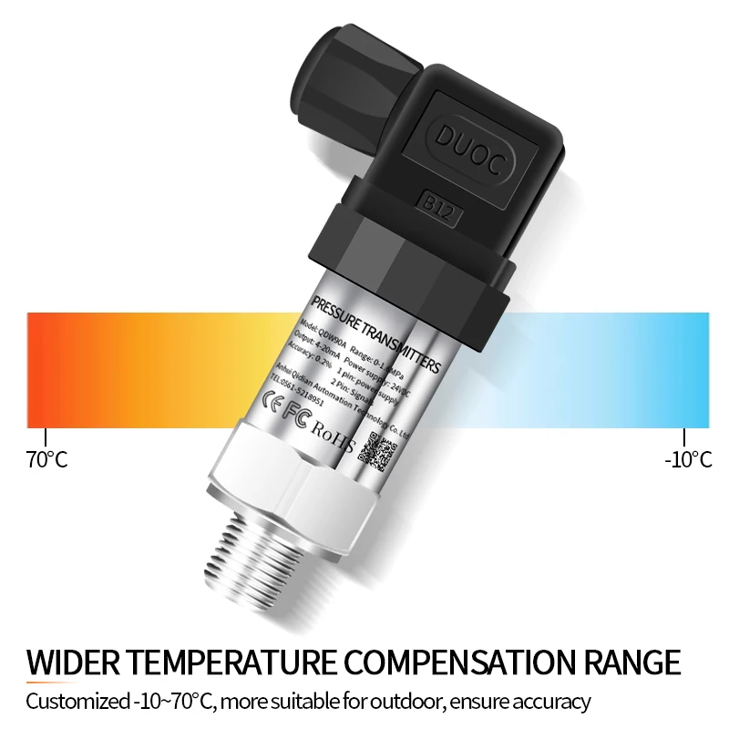 Kleiner Drucksensor-Sender 4-20 mA 0-10 V 0-5 V RS485 0-1,6 MPa 0-10 bar 0-2,5 MPa 0-25 bar G1/4 DC24V Druckwandler – Detail 1