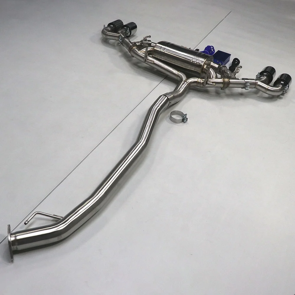 

Modification High Performance 304 Stainless Steel Brushed Exhaust Catback With Single Muffler for GTR R35