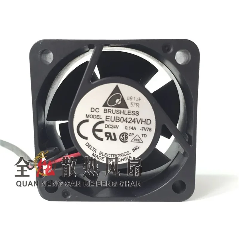 for EUB0424VHD 24V 0.14A 40mm 4020 2-Wire DC Cooling Fan 40x40x20MM