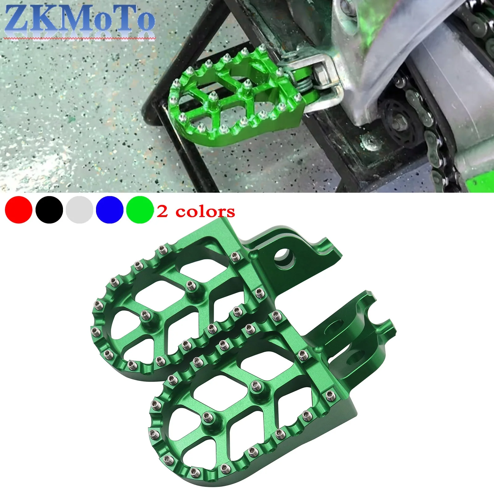 

Motorcycle CNC Rests Pedals Footpegs Foot Pegs For Kawasaki KX250 KX450 KX250F KX450F KX250X KX450X KLX450R KX KLX 450 2006-2022