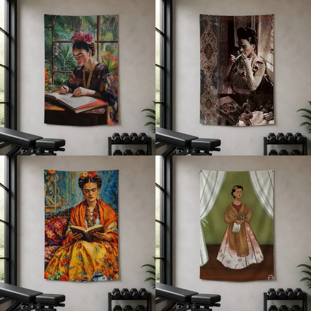 Art F-Frida K-Kahlo  Decorative Wall Flag Banner for Home Garden Garage Indoor Outdoor Decor
