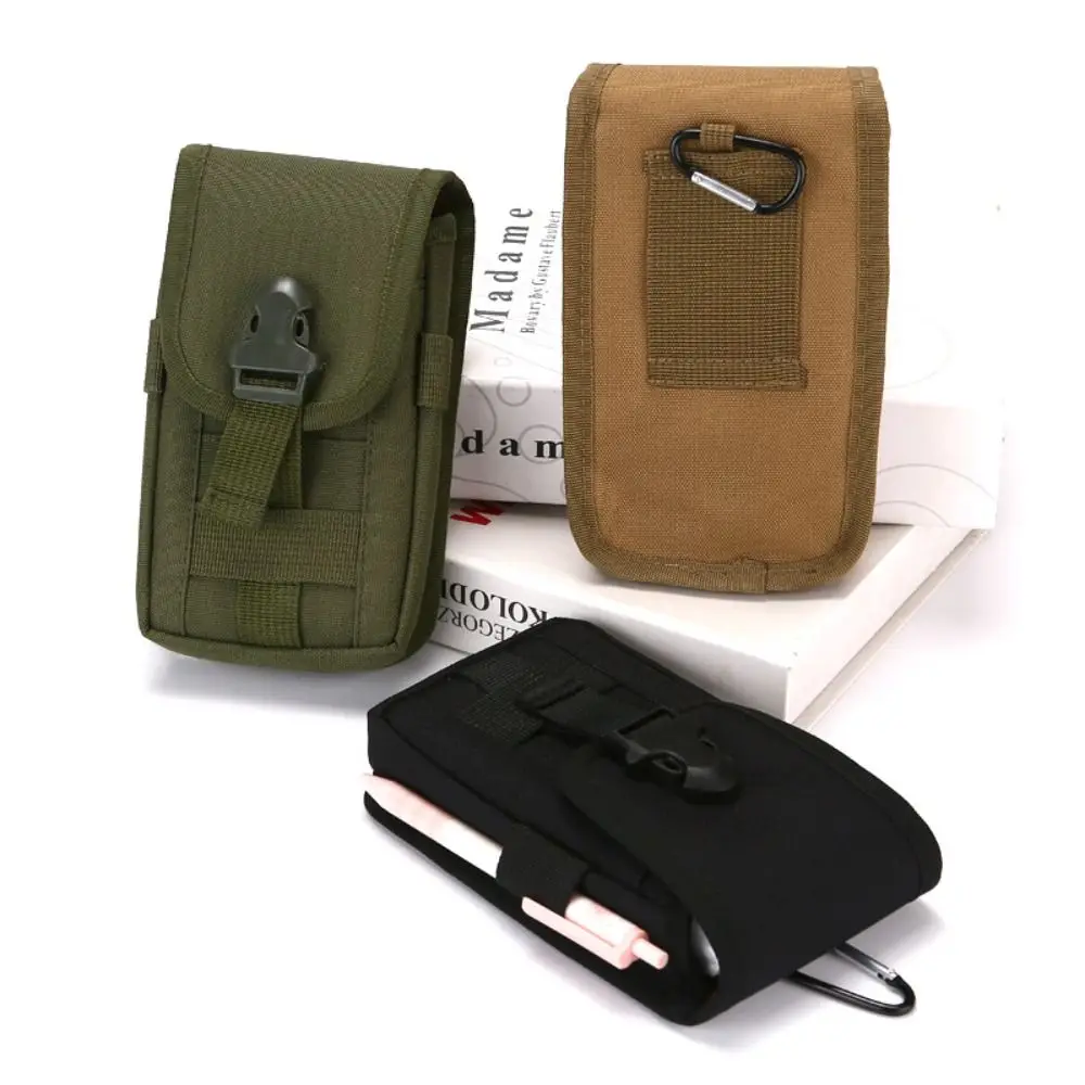 Large Capacity Men's Multifunction Wallet Oxford with Pen Insertion Pocket Mobile Phone Belt Pouch Vertical Portable