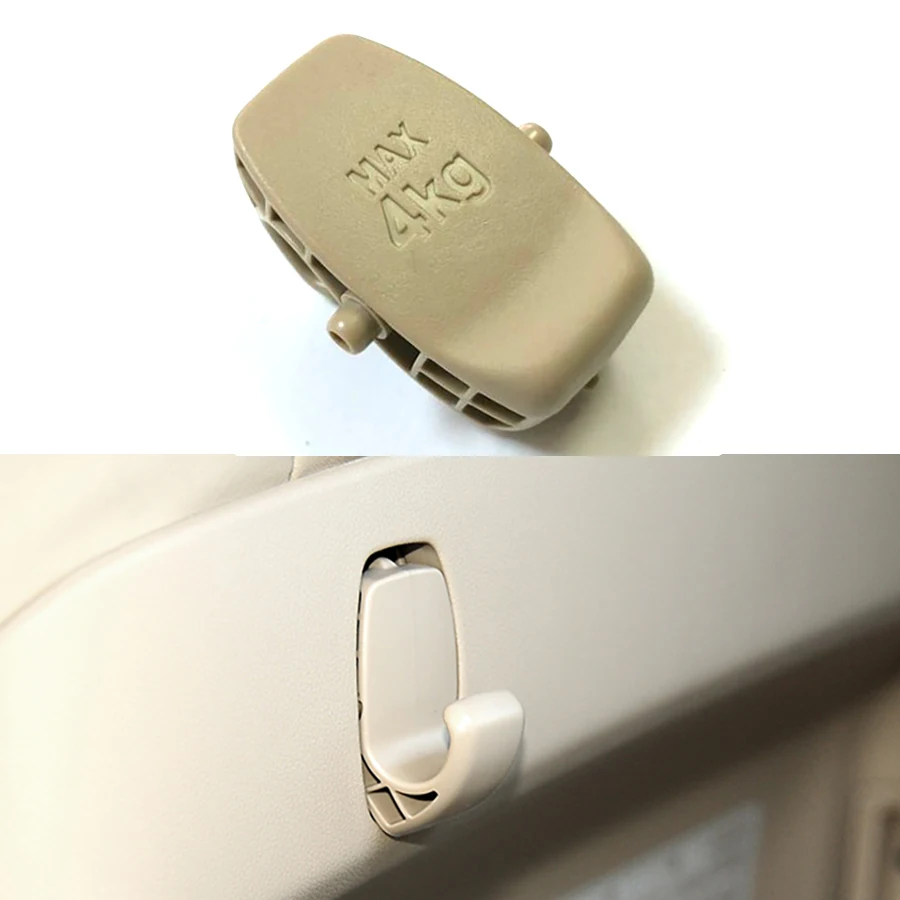 Wooeight 1Pc Beige Front Seat Backrest Hooks First Row Front Lock Hook Buckle Fit For Toyota Alphard 20 Series 2008-2014