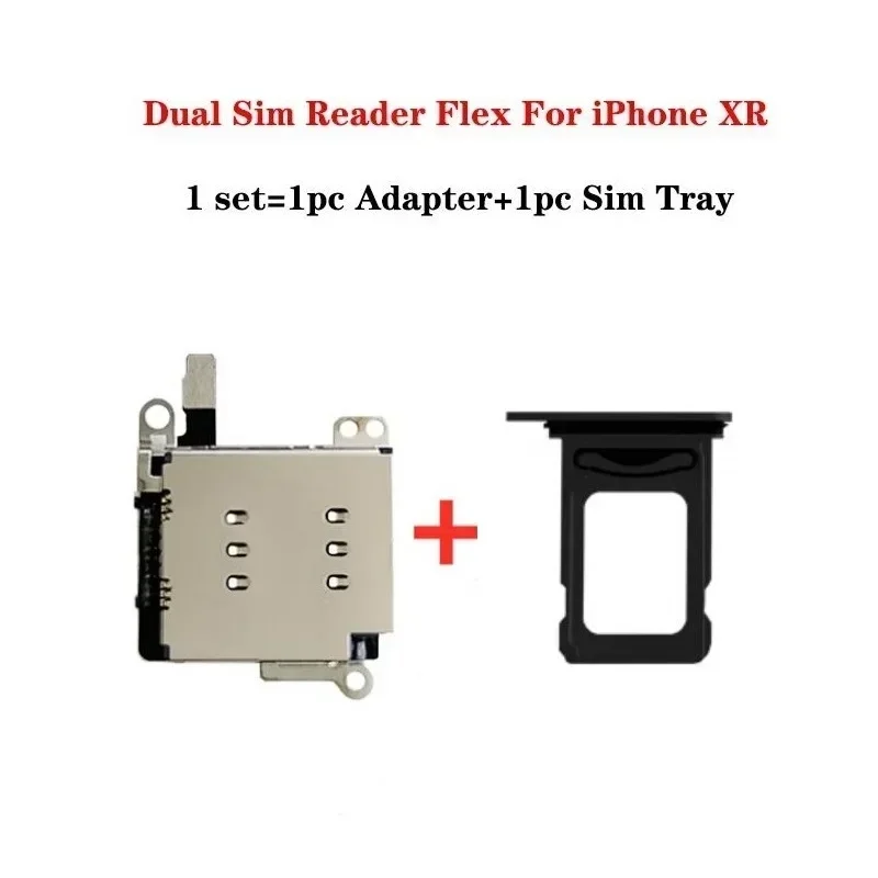 Dual Sim Card Reader Tray Slot Holder Connector Flex Ribbon Cable for IPhone 11 XR