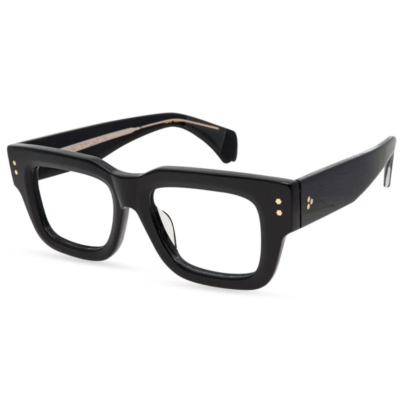 Acetate Square Eyeglasses Frame Male Anti Blue Light Reading Glasses Men Women 0 +100 125 150 175 200 Thick Frame Black Tortoise