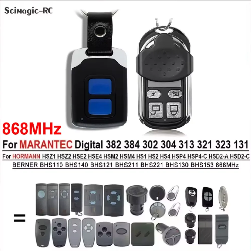 868MHz Garage Remote Control For Hormann Marantec Berner arage Door Remote Control Duplicator 868.3MHz Opener Transmitter