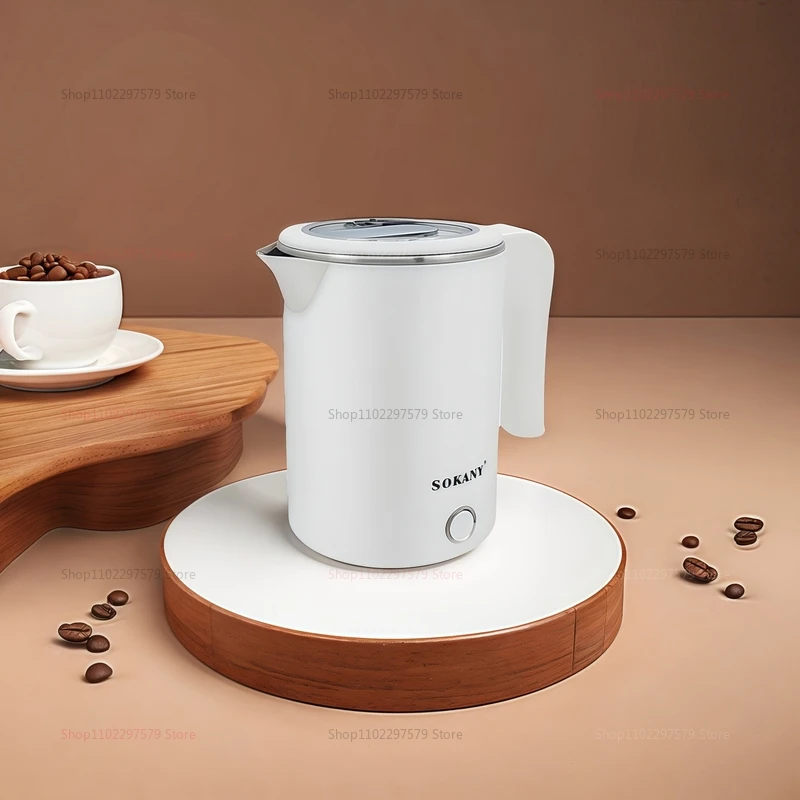 غلاية كهربائية للسفر 500 مل غلاية مياه محمولة من الفولاذ المقاوم للصدأ للشاي والقهوة والفندق والتخييم العائلي والمطبخ غلاية ذكية