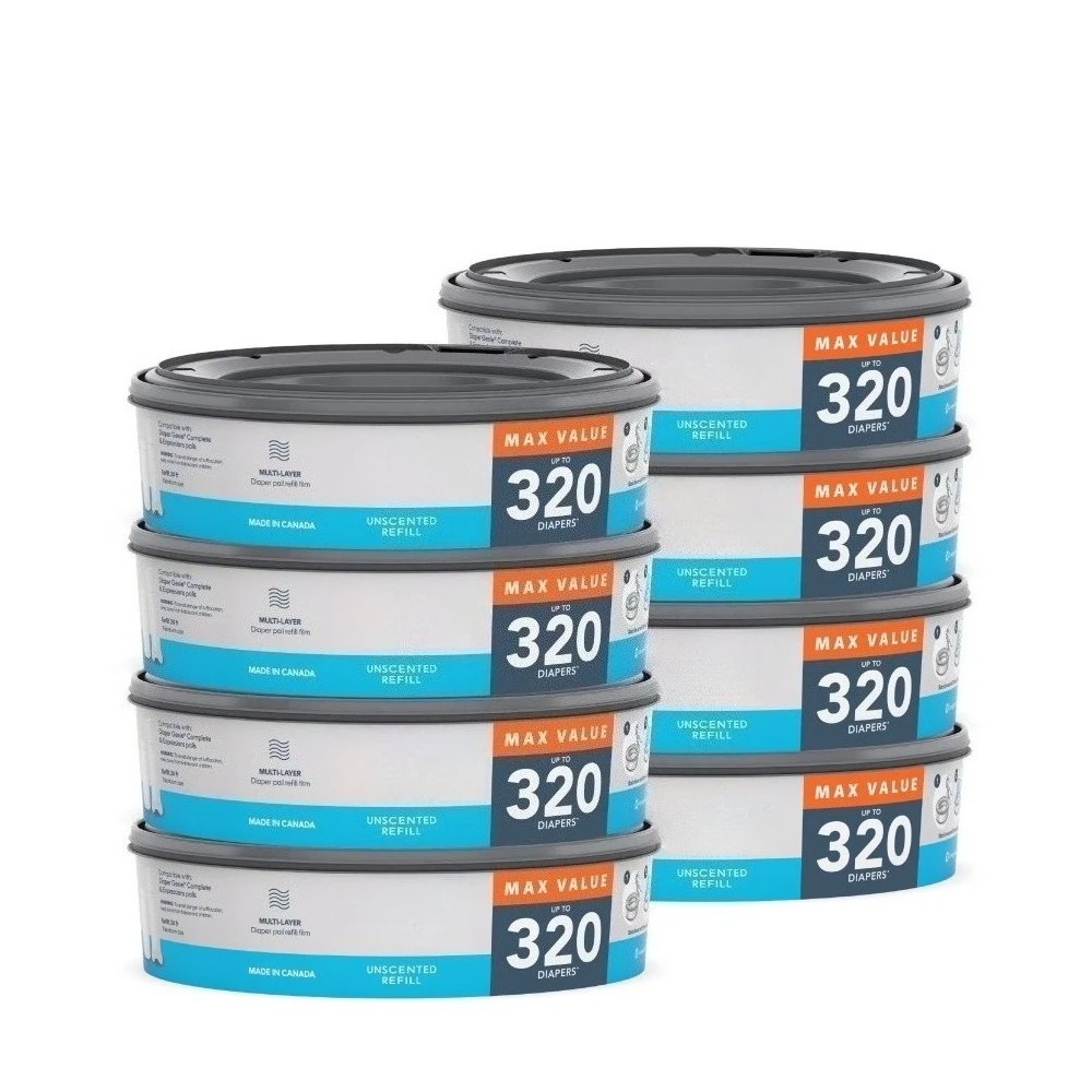 

Набор из 8 круглых сменных вкладышей для подгузников без запаха, вмещает до 2560 подгузников для новорожденных, контроль запаха, товары для детской комнаты