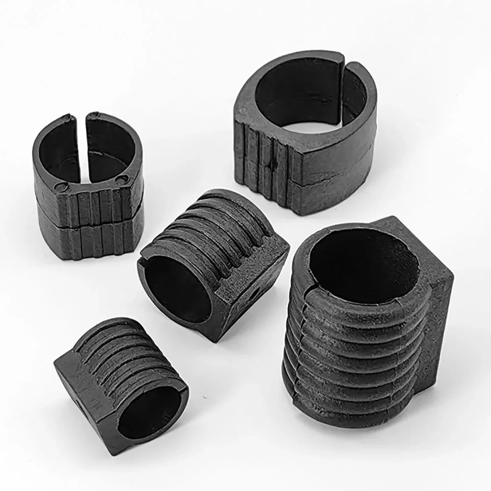 Black/White Plastic Chair Feet Pad Home Office Desk Feet Non-Slip U-Type Pipe Clamp Floor Protector Anti-Front Tilt Tube Cap