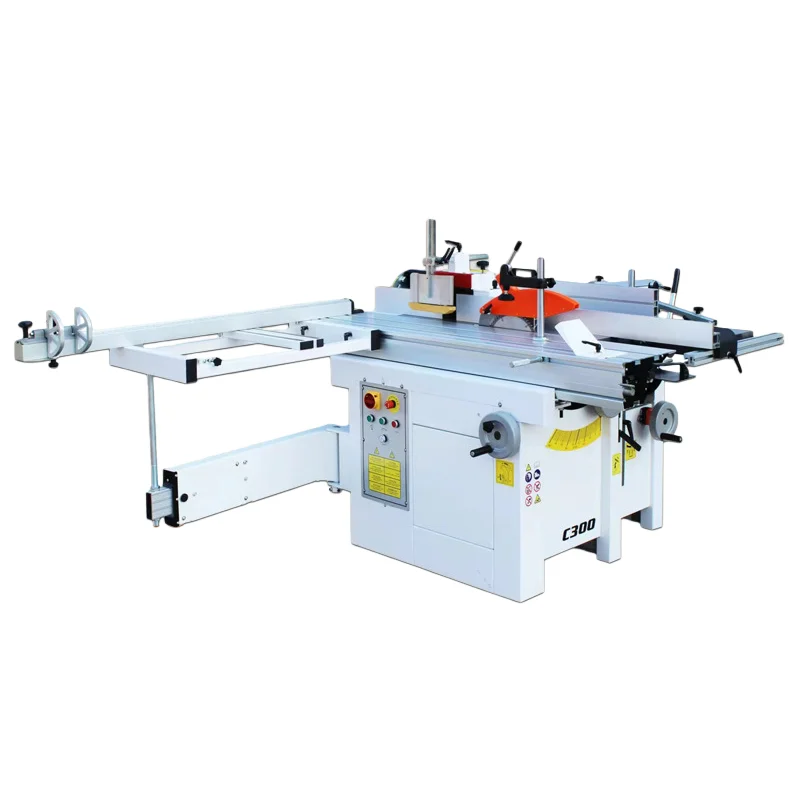 New C300 Woodworking 5-in-1 Combination Sliding Table Saw Planer Thickness Mortiser Multifunctional Combination Machine