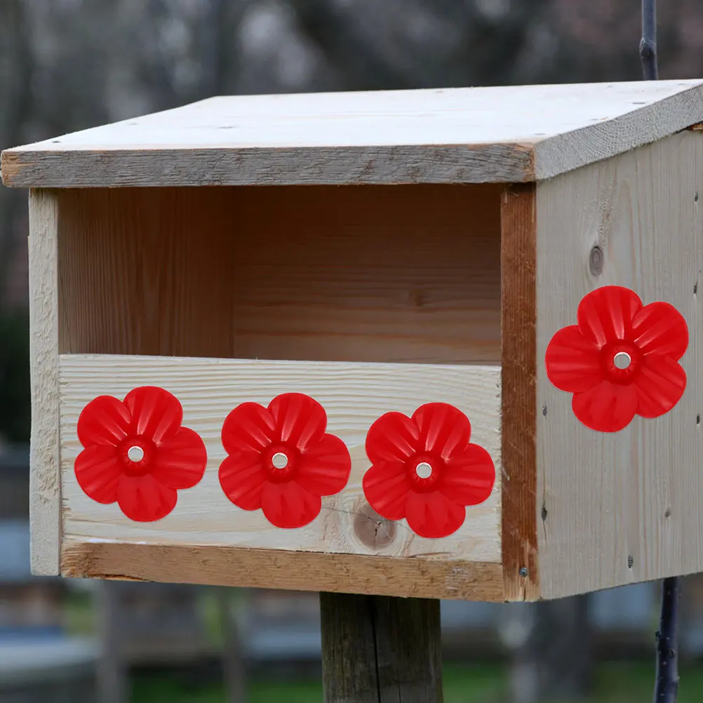 

18 pcs Feeder Decor Flowers Floral Plastic Adornment Bird Accessories Replaceable Easy Assemble Color Attract