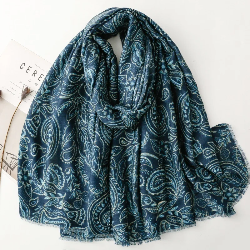 

Viscose Scarf Bohemian Style Women Scarf Summer Beach Shawl Cotton Linen Feeling Tassel Pashmina Muslim Hijab Wrap Lady