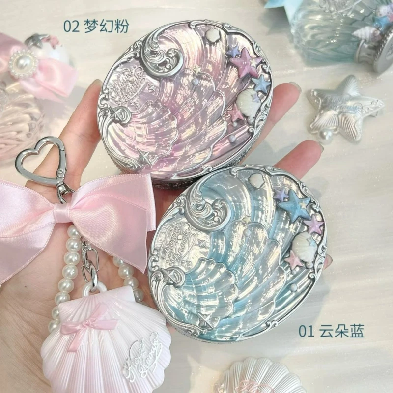 

Flower Knows Shell Pearl Oil-control Setting Powder Long-lasting Setting Matte Soft Focus Natural Brightening Pressed Powder