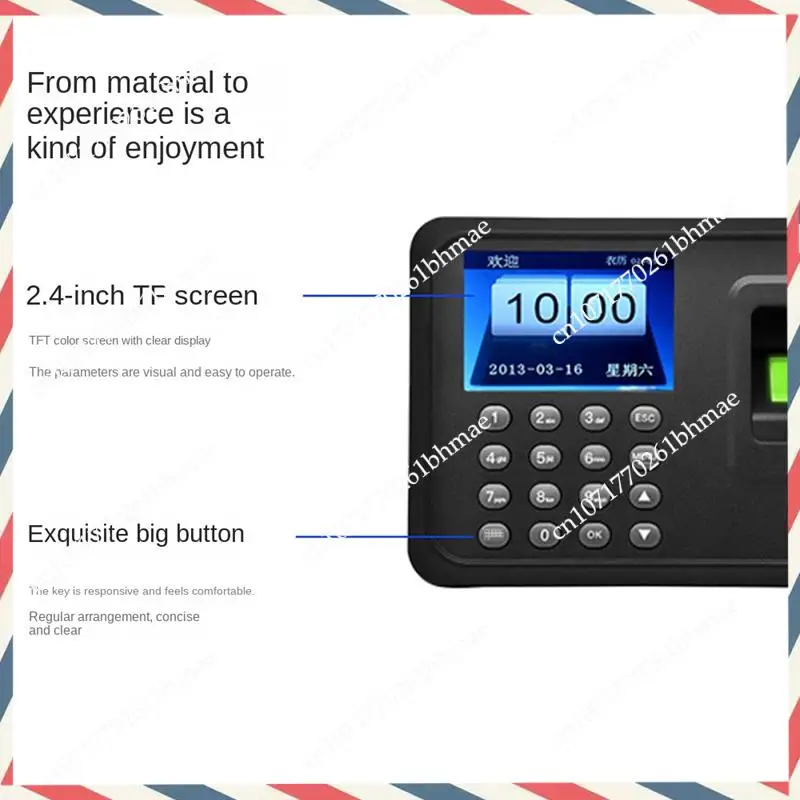 -A21Z Black Attendance Machine Biometric Attendance System 1000 Fingerprint Capacity Support USB Driver Download EU Plug