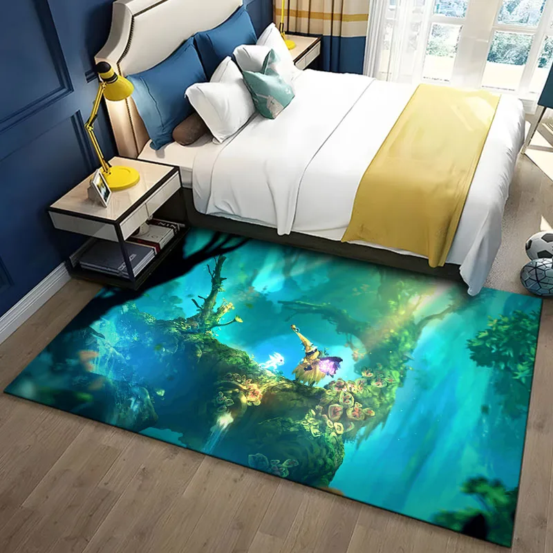 

15 Sizes Fashion Game-Ori Logo Print Carpet Rug for Living Room Corridor Bedroom Door Mat Kid Room Play Floor Mat Gifts Sonic