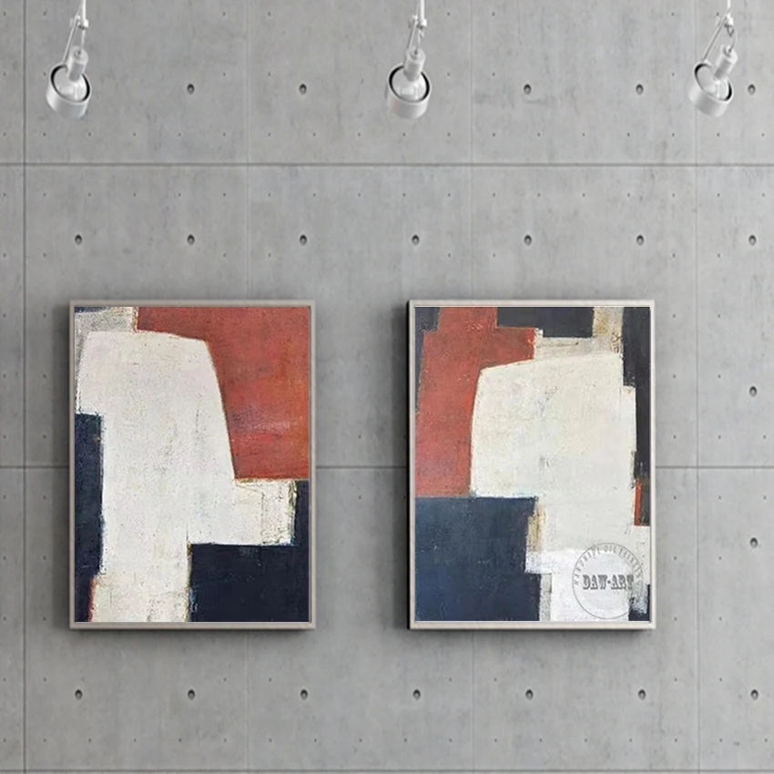 

Современное абстрактное произведение искусства, наружная настенная картина, безрамная, акриловая дизайнерская текстура, картина маслом на холсте 2 шт., горячая распродажа