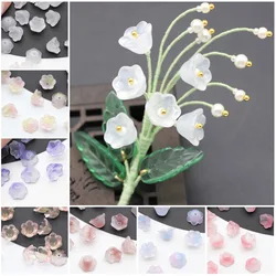 10pcs 12mm Flower Shape Lampwork Crystal Glass Loose Beads for Jewelry Making DIY Crafts Findings
