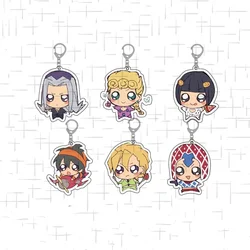 Anime Abbacchio Guido Mista Narancia Ghirga Giorno Giovanna Keychain Doll Acrylic Keyring Pendant for Gift
