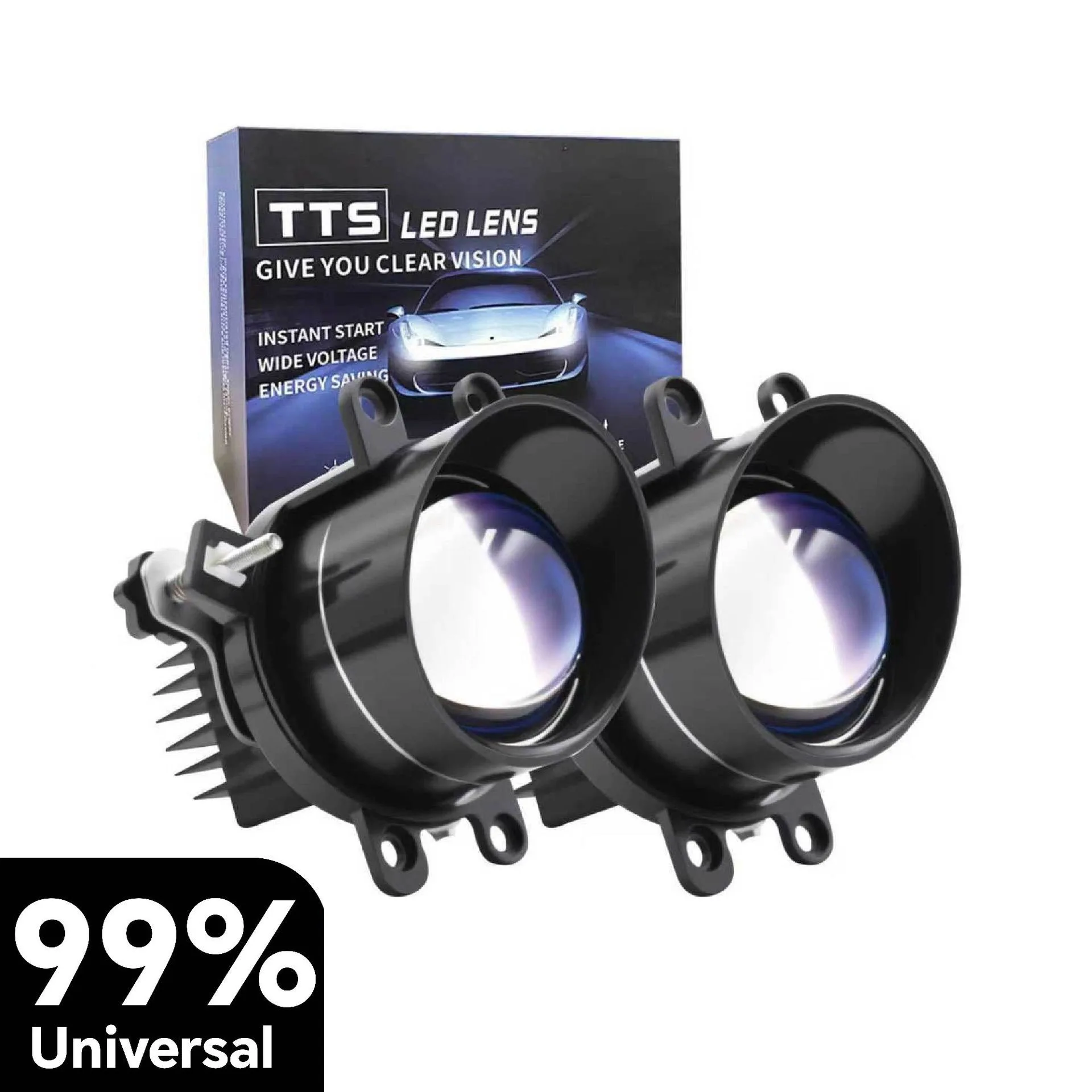 

3 Inch Bi Led Fog Light Projector Lens 12V 65W 3000K 4300K 6000K Hi Lo Beam for Toyota Nissan GM