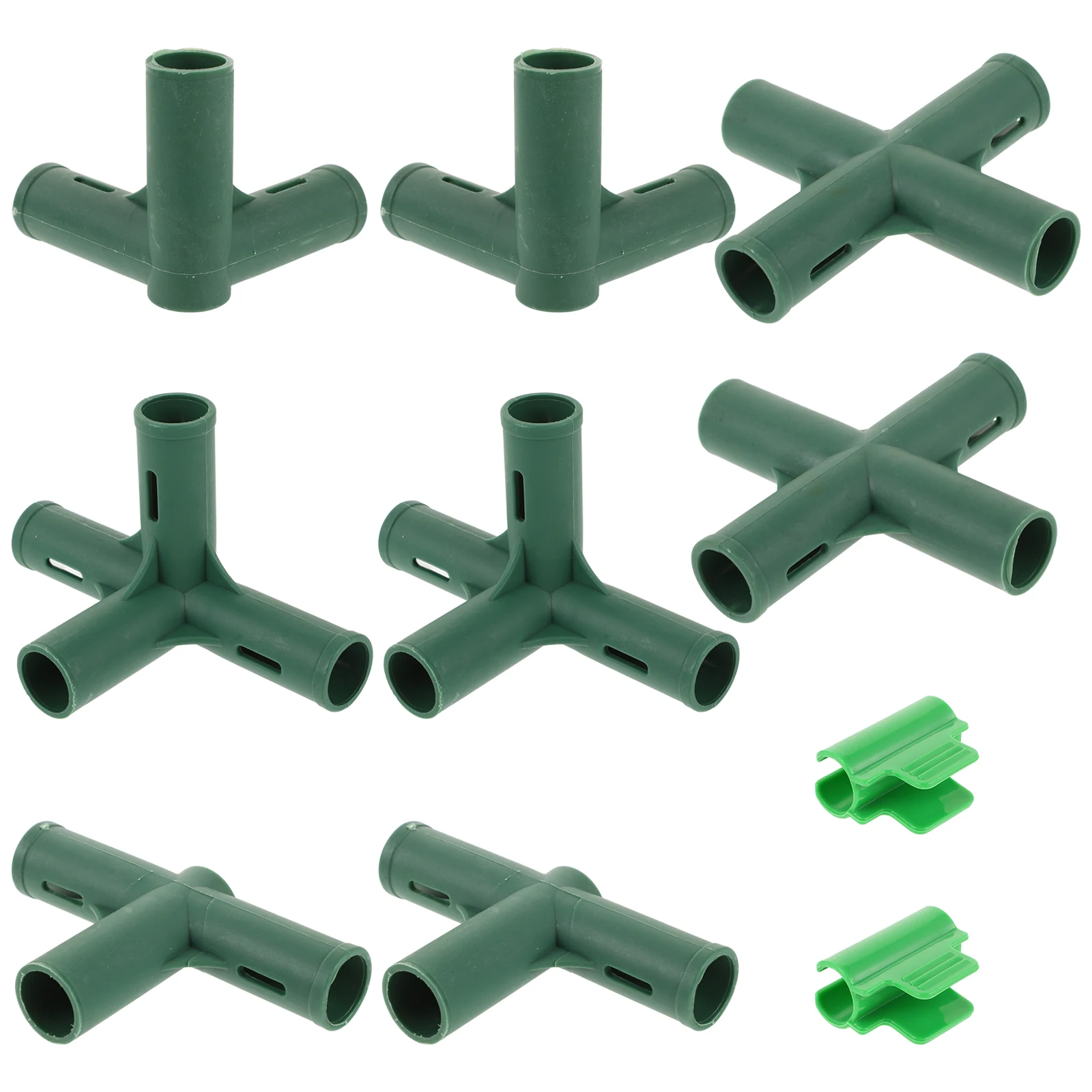 

1 set Greenhouse Pipe Connector Kit Three Way Four Way Film Clamps Durable Plastic Garden Accessories Easy Installation
