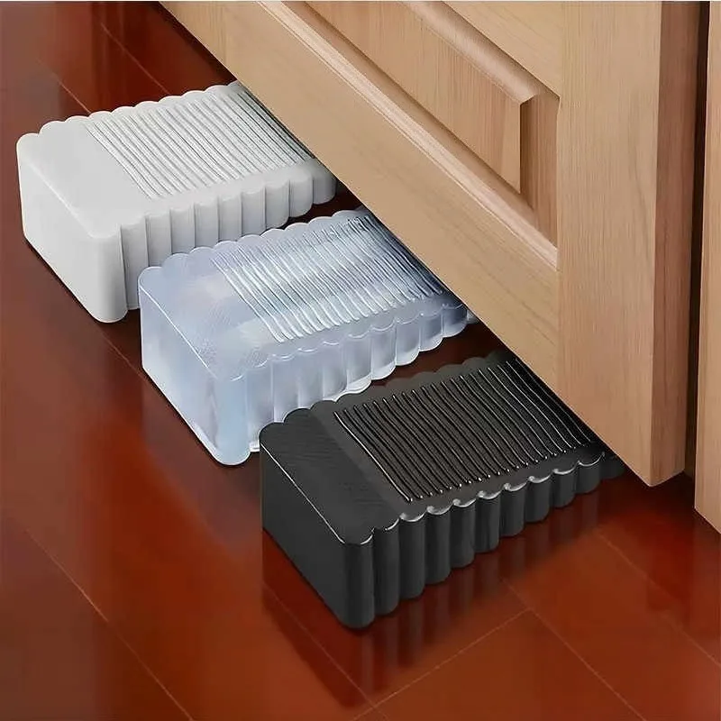 Punch-Free Safety Door Wedge PVC Rubber Door Stopper Multi Color Non-slip Anti-Collision Door Holder for Home Floor