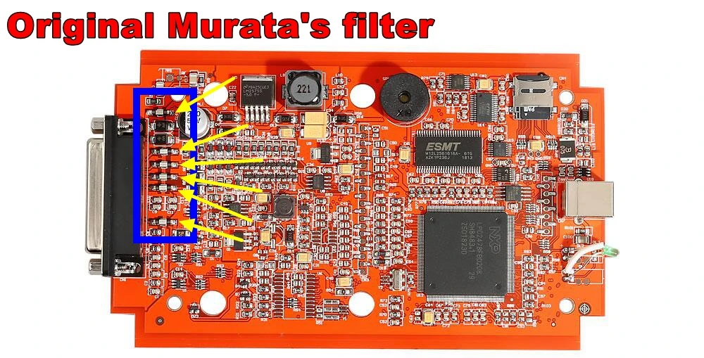 KESS V2.80 V5.017 KTAG 4LED V7.020 V2.25 Online Rote Platine Ohne Token OBD2 Manager V2 ECU Programmierwerkzeug Murata-Filter – Detail 3